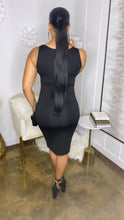 Load image into Gallery viewer, Little Black Ribbed Dress
